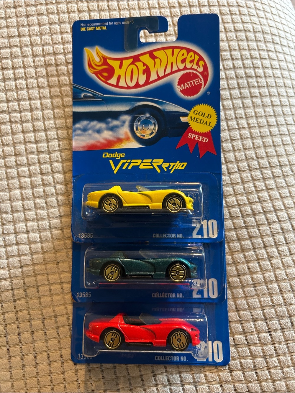 Mattel Hot Wheels Dodge Viper Trio - Yellow, Teal-Green, Red